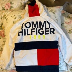 Tommy Hilfiger White Jacket with Red and Blue Accents